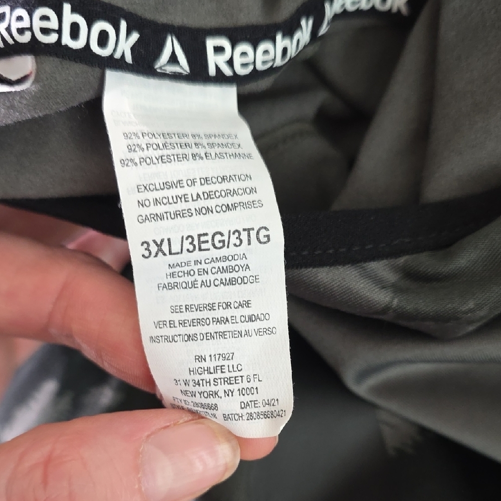 Reebok Green and Black Patterned Mens Hoodie Size 3XL XXXL‎ With Zip Pocket - Picture 12 of 13